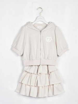 ビジュー半袖セットアップ