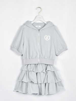 ビジュー半袖セットアップ