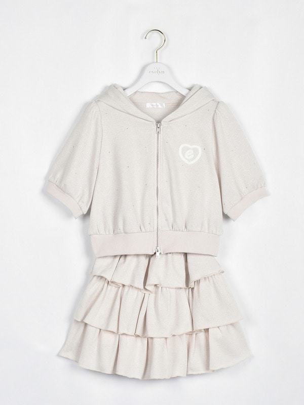 ビジュー半袖セットアップ 詳細画像 ピンク 1