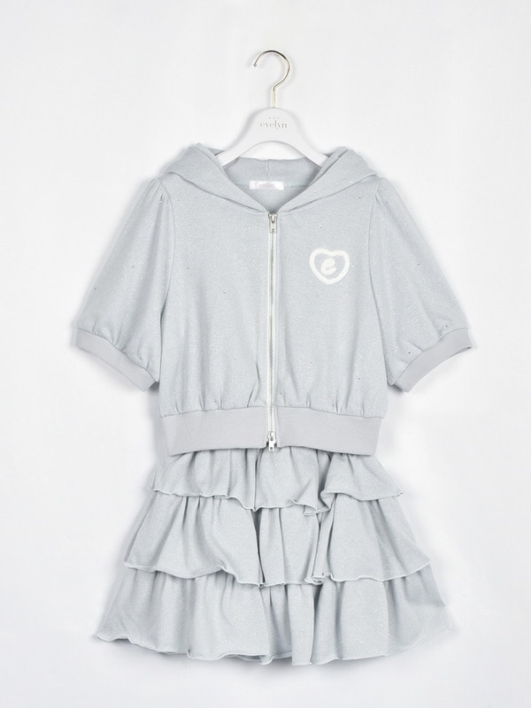 ビジュー半袖セットアップ 詳細画像 アイスブルー 1