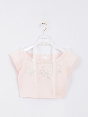 ラインストーンショートTシャツ