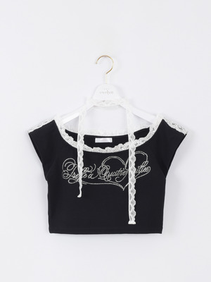 ラインストーンショートTシャツ