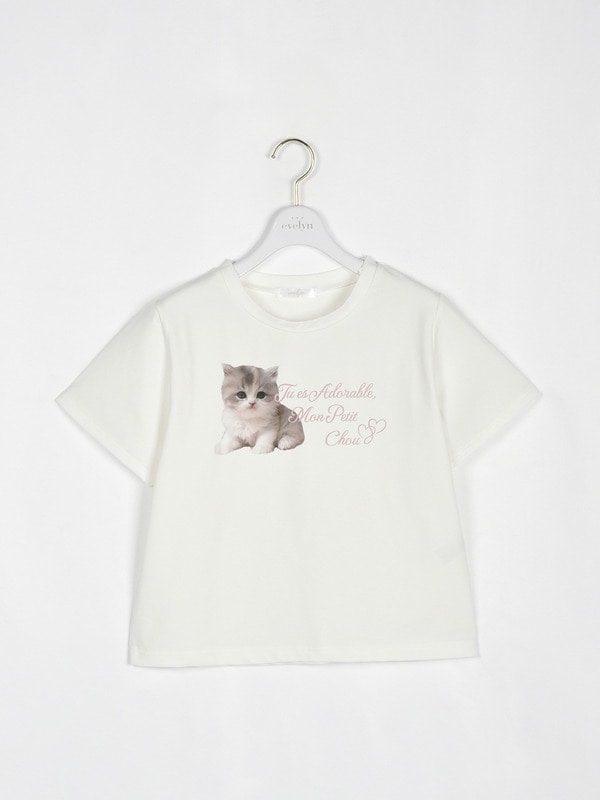 オリジナルねこTシャツ 詳細画像 オフホワイト 1