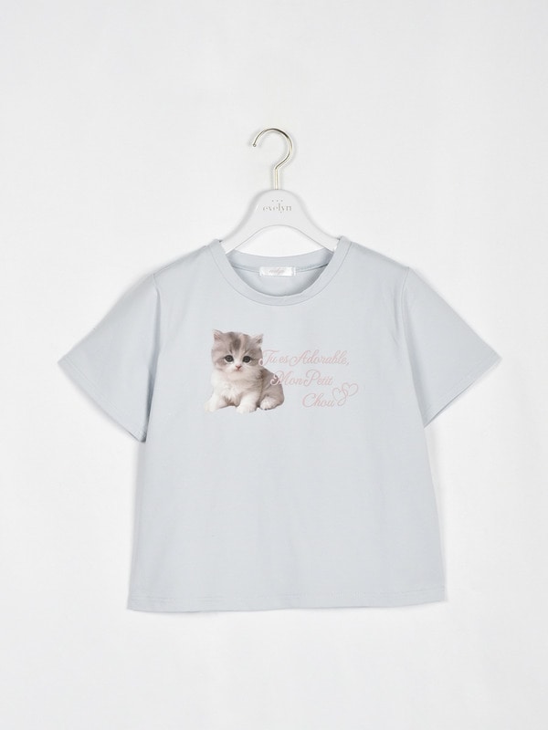 オリジナルねこTシャツ 詳細画像 サックス 1