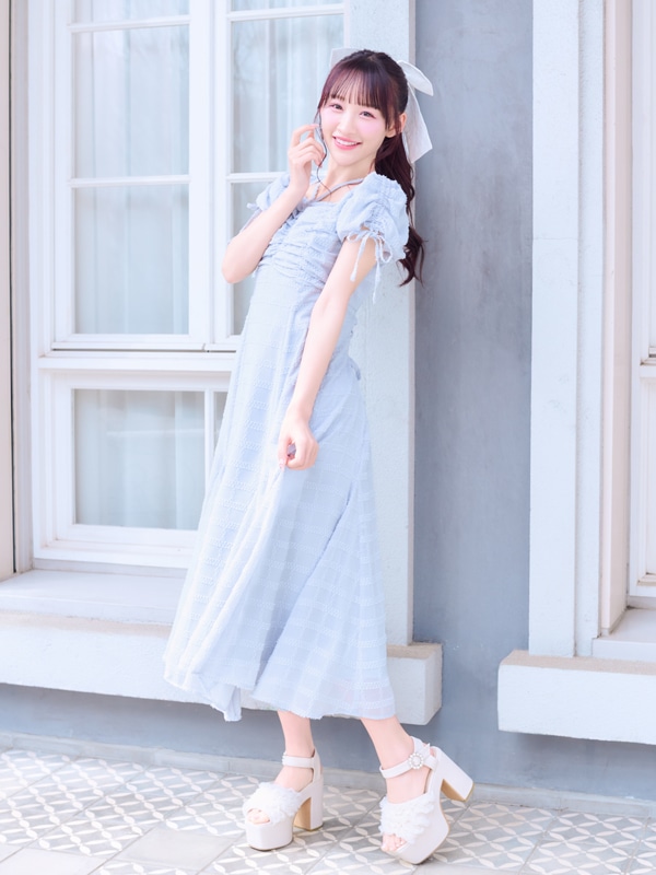 チュール厚底サンダル 詳細画像 ブラック 16