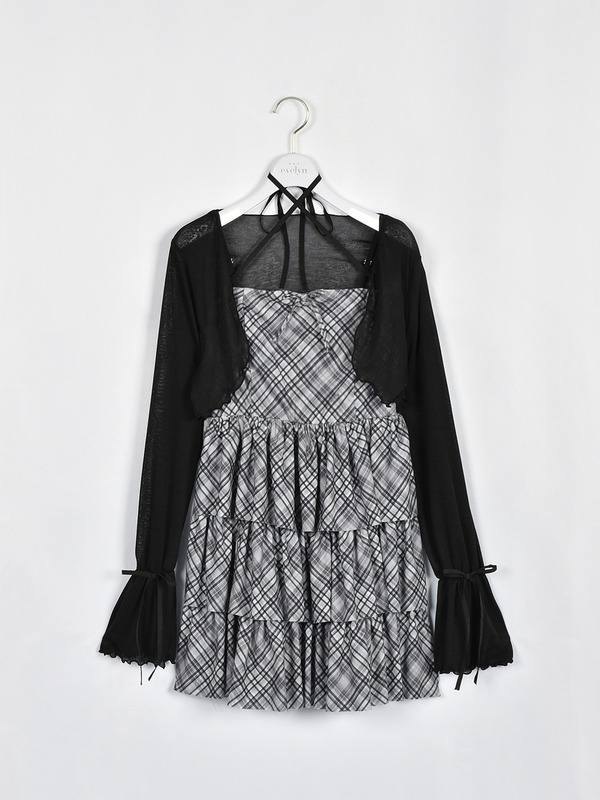 ティアードチェックセットアップ 詳細画像 ブラック 1