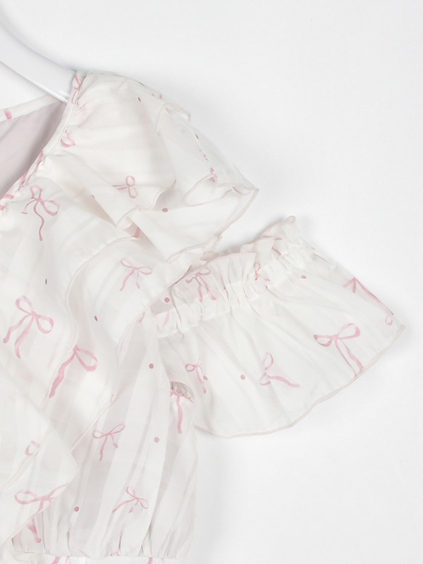 肩開きフリルロングワンピース 詳細画像 チェック 16