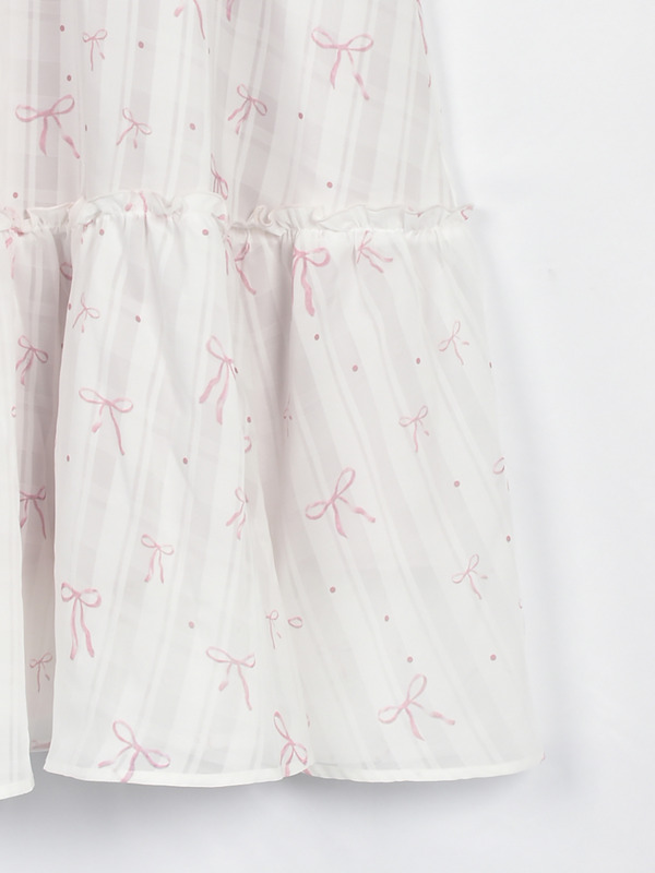 肩開きフリルロングワンピース 詳細画像 チェック 16