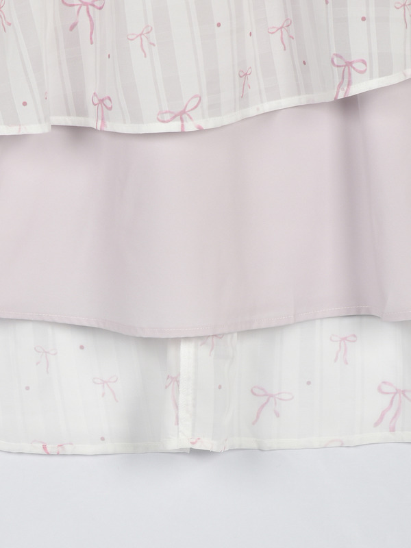 肩開きフリルロングワンピース 詳細画像 チェック 16