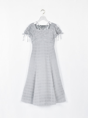 ラメギャザーロングワンピース