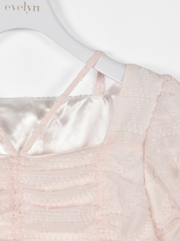 ラメギャザーロングワンピース 詳細画像 アイスブルー 16