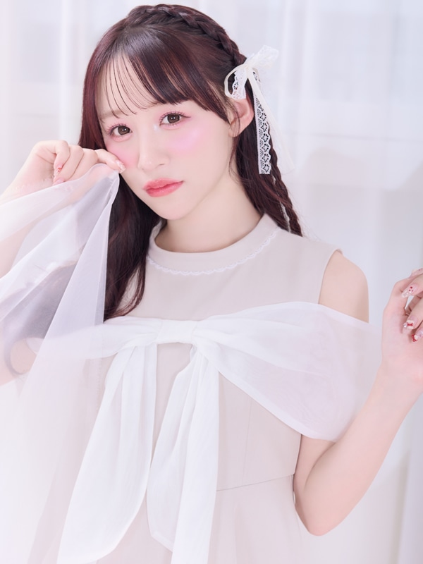 ビッグリボンフレアミニワンピース 詳細画像 チャコール 16