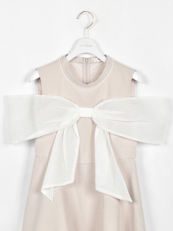 ビッグリボンフレアミニワンピース 詳細画像 チャコール 16