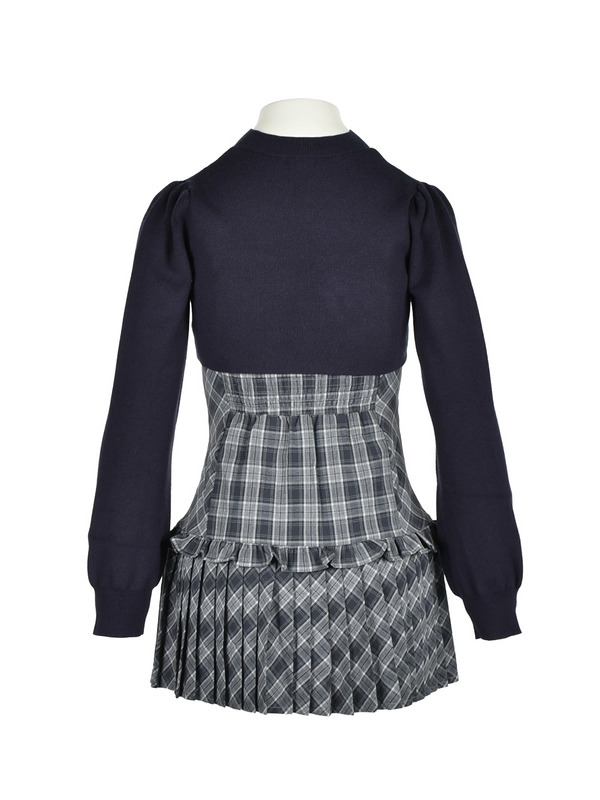 Front Ribbon Cami Choker Knit Set 詳細画像 ベージュ 16