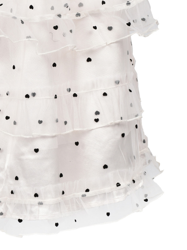 Shoulder Ribbon Heart Tulle Onepiece 詳細画像 ブラック 16