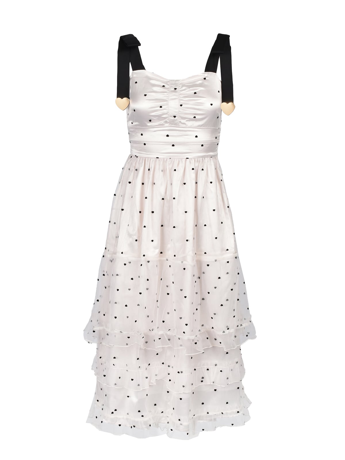 Shoulder Ribbon Heart Tulle Onepiece｜Rilly emulie