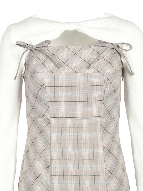 Check Mermaid Onepiece *Ribbon Bolero	 詳細画像 チャコール 16