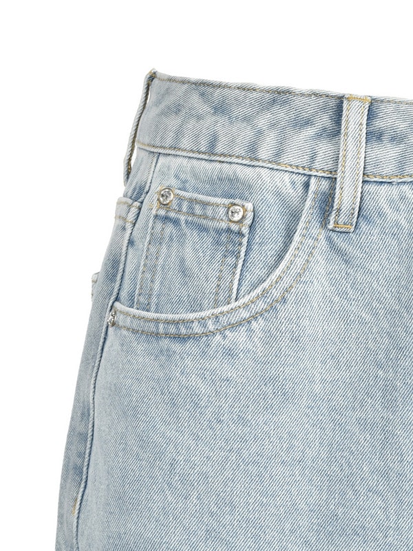 Damage Bijou Wide Denim 詳細画像 サックス 16