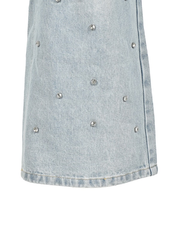 Damage Bijou Wide Denim 詳細画像 サックス 16