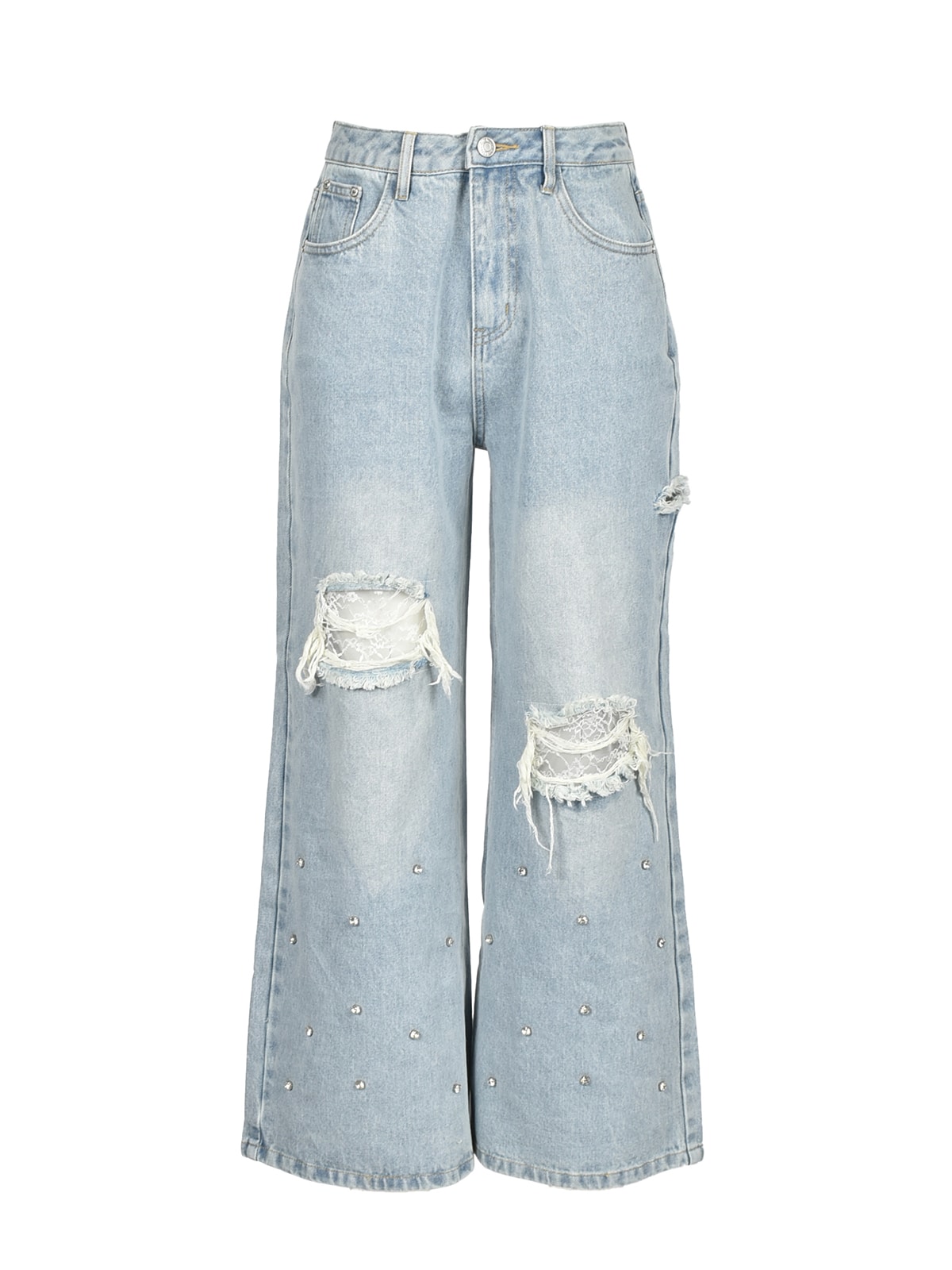 Damage Bijou Wide Denim｜evelyn（エブリン）公式通販サイト