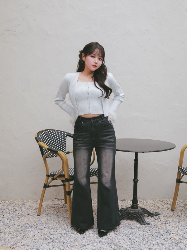 Hem Flare Fit Denim Pants 詳細画像 サックス 16