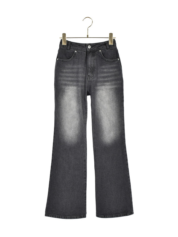 Hem Flare Fit Denim Pants 詳細画像 ブラック 1