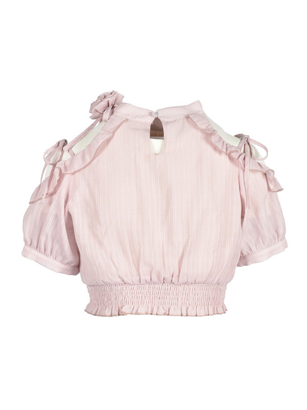 Rose American Sleeve Blouse 詳細画像 ブラック 16