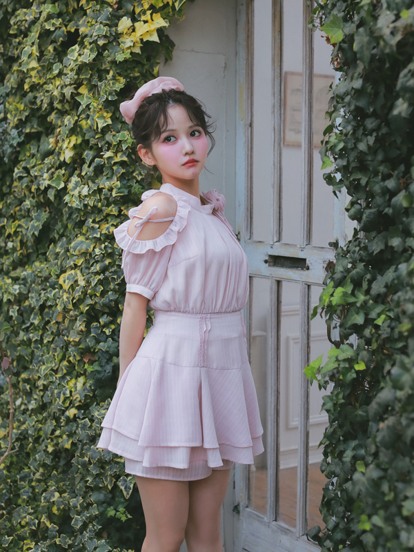 Rose American Sleeve Blouse 詳細画像 ブラック 16