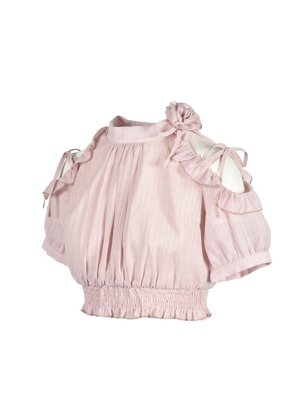 Rose American Sleeve Blouse 詳細画像 ブラック 16