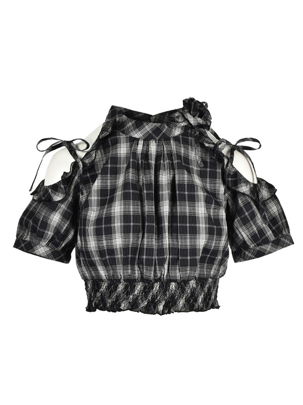 Rose American Sleeve Blouse 詳細画像 ブラック 1