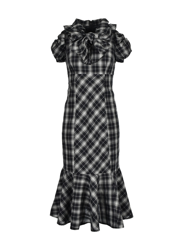 Frill Gather Mermaid Onepiece 詳細画像 ブラック 1