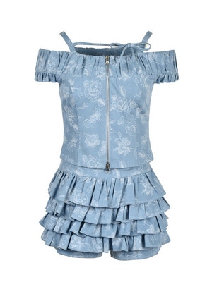 Off Shoulder Fit Frill Set