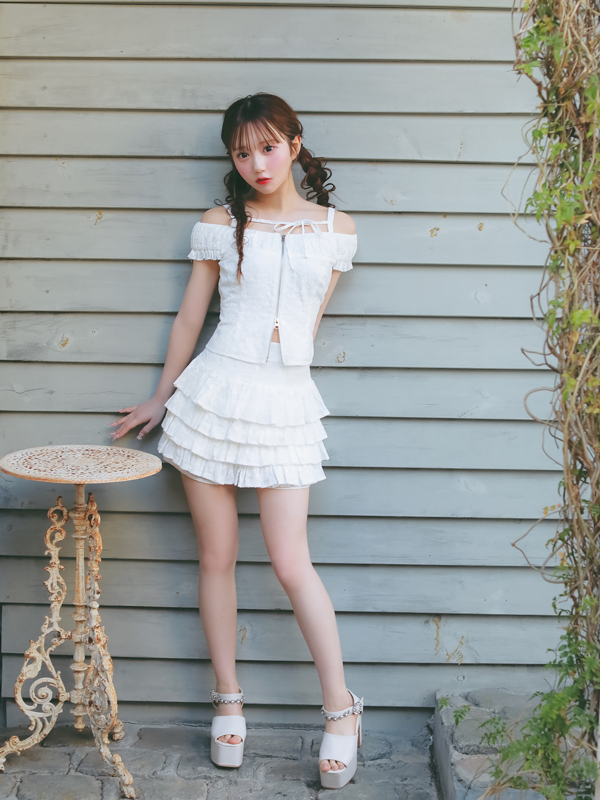 Off Shoulder Fit Frill Set 詳細画像 オフホワイト 16