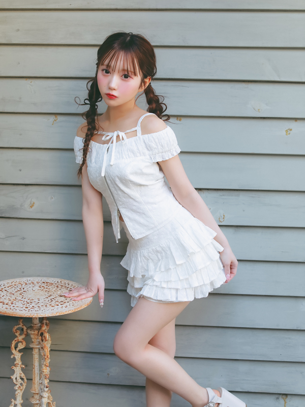 Off Shoulder Fit Frill Set 詳細画像 オフホワイト 16