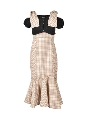 Big Ribbon Check Mermaid Onepiece