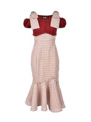 Big Ribbon Check Mermaid Onepiece