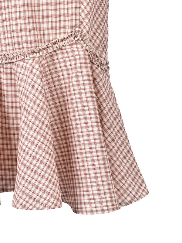 Big Ribbon Check Mermaid Onepiece 詳細画像 ワイン 16