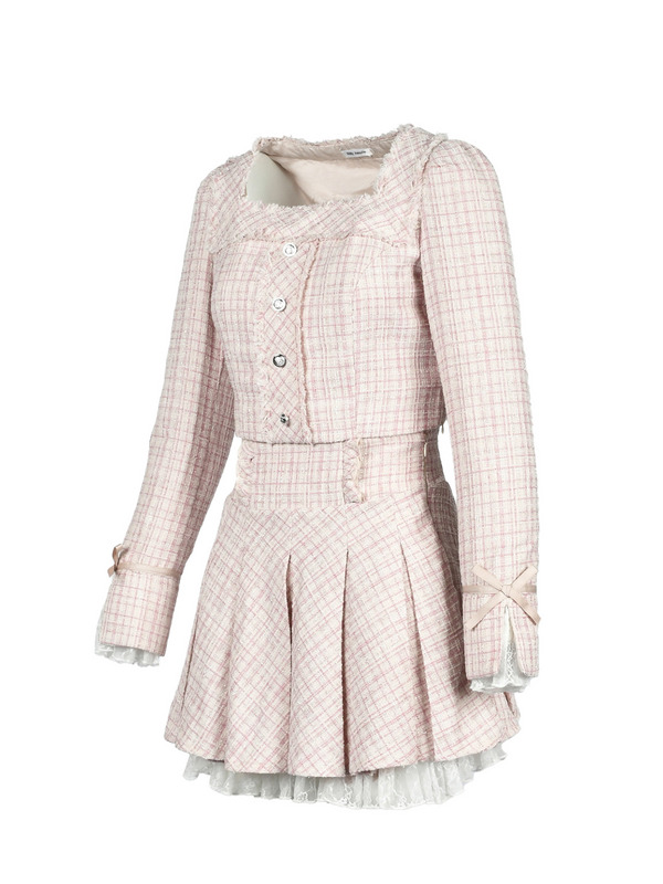 Tweed Lace Setup 詳細画像 ベージュ 16