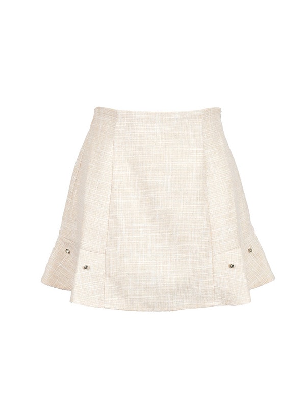 Ribbon Bijou Off Shoulder Tweed Set 詳細画像 オフホワイト 16