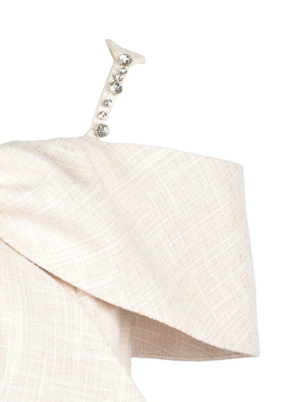 Ribbon Bijou Off Shoulder Tweed Set 詳細画像 オフホワイト 16