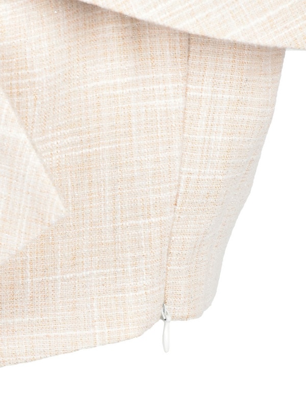 Ribbon Bijou Off Shoulder Tweed Set 詳細画像 オフホワイト 16