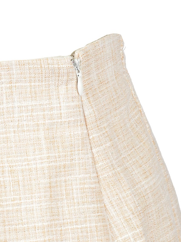 Ribbon Bijou Off Shoulder Tweed Set 詳細画像 オフホワイト 16