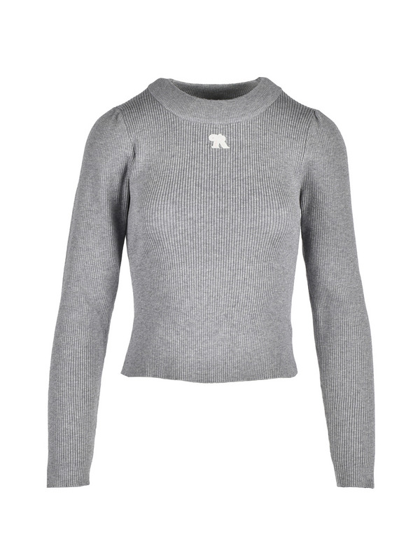 Logo Point Rib Knit 詳細画像 グレイ 1