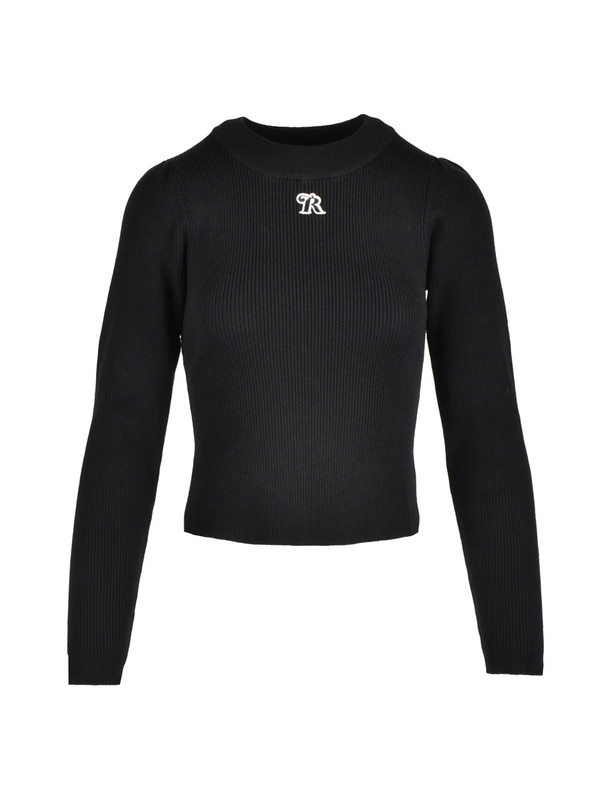 Logo Point Rib Knit 詳細画像 ブラック 1