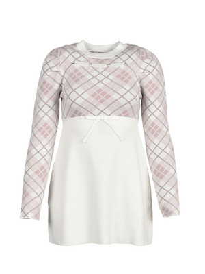 Check Tight Mini Knit Onepiece