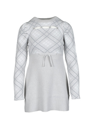 Check Tight Mini Knit Onepiece