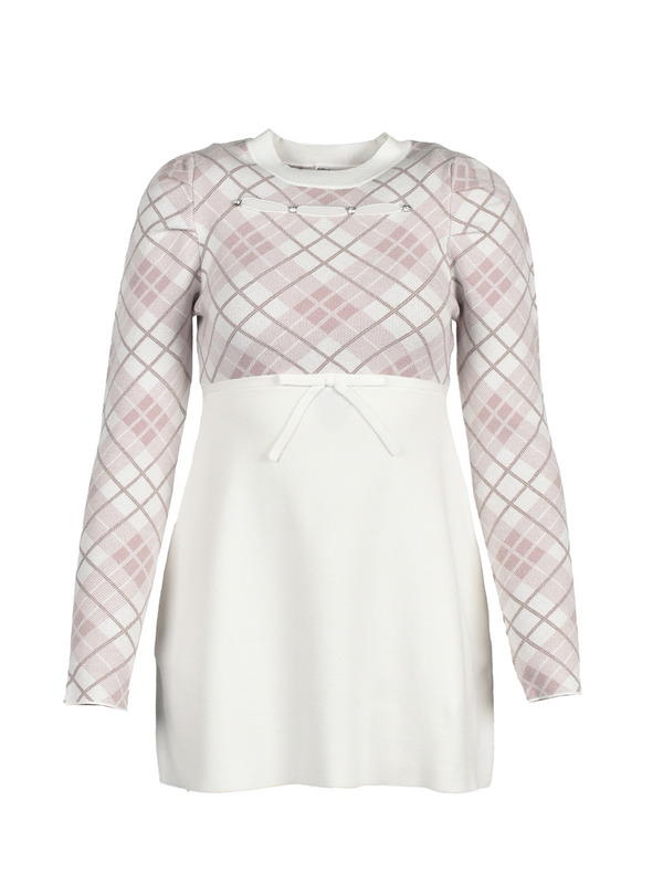 Check Tight Mini Knit Onepiece 詳細画像 ピンク 1