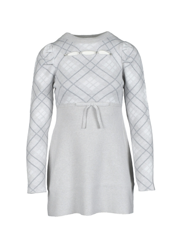 Check Tight Mini Knit Onepiece 詳細画像 アイスブルー 1