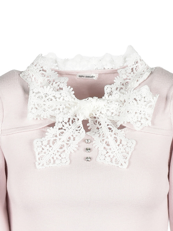  Lace Ribbon Knit 詳細画像 ピンク 16
