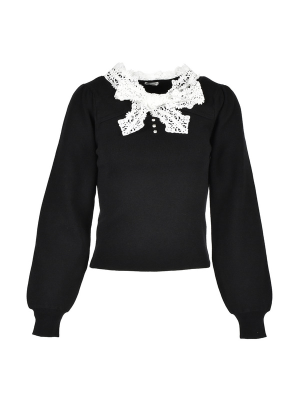  Lace Ribbon Knit 詳細画像 ブラック 1